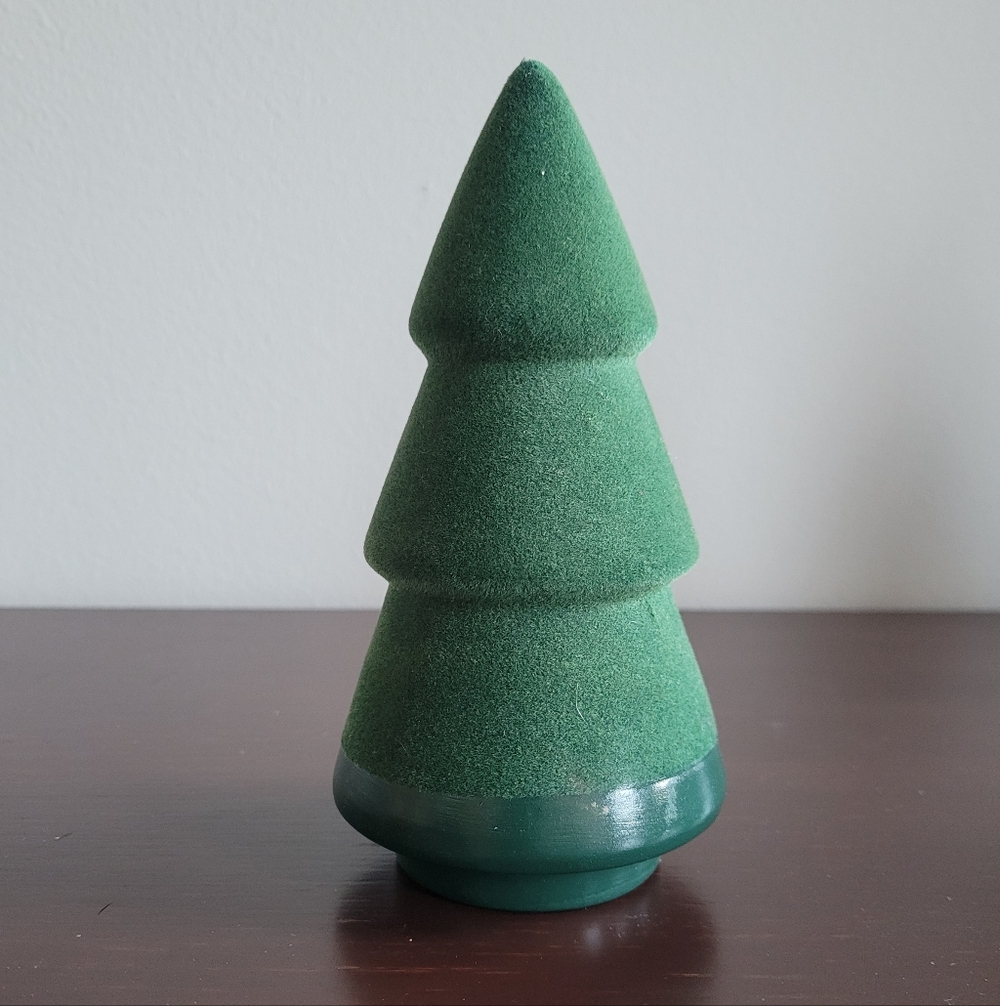 Target Green Velvet Flocked Trees 6"